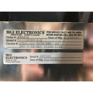 MGI ELECTRONICS E.T. 2000, Systèmes ETII6910C-5-U - Équipements et pièces semi-conductrices d'occasion fiables à l'échelle mondiale - Product Image 3