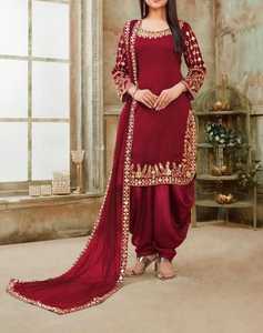 Ropa Tradicional, Vestidos Anarkali Punjabi, Ropa India y Pakistaní, Colores Personalizados, Vestido Patiala con Vuelo, Colección de Bodas - Product Image 5