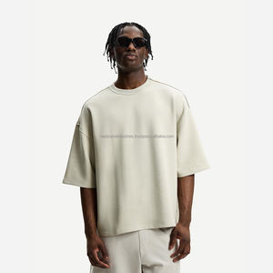 เสื้อยืดลำลองทรงหลวมเสื้อสวมหัวผ้าฝ้าย100% ขนาดใหญ่สำหรับผู้ชายผู้หญิงแขนสั้นโอเวอร์ไซส์เข้ารูปตัวยาวแบบมีตัวอักษร - Product Image 2