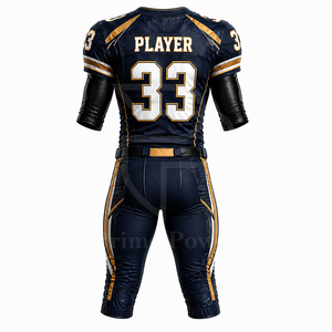 New Sublimated American Football Uniform Set Custom Team Jersey Pants Lightweight Training Competition Sportswear Supplier - Product Image 3