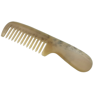 Peigne en corne de buffle, peigne multi-usages, peigne confortable en corne, peigne artisanal naturel avec manche en corne - Product Image 6