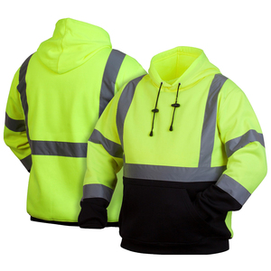 Sudadera con Capucha Reflectante de Alta Visibilidad, Personalizable con Logotipo, Transpirable, de Forro Polar, para Trabajo, en Venta - Product Image 1