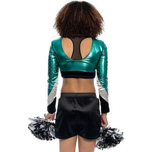 Uniforme Personalizado de Animadoras para Mujer, Conjunto de Falda y Top para Equipo Deportivo, Ropa de Rendimiento, Poliéster y Spandex - Product Image 3