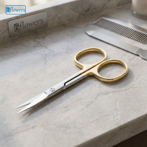 Custom Logos Manicure Scissors Stainless Steel Sharp Blade Stainless Steel Handle Round Hole Beauty Tool for <b>Nail</b> Care Adults - Product Image 2