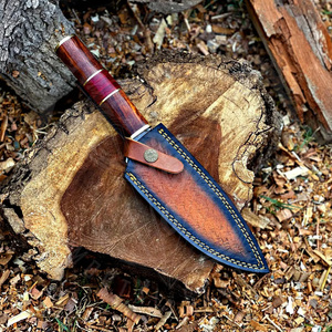 มีดเชฟใบมีดเหล็กดามัสกัสทองแดงปลอมแบบขายส่ง พร้อมด้ามไม้ มีดครัวสำหรับตั้งแคมป์แบบใหม่ สำหรับใช้ในบ้านระดับมืออาชีพ - Product Image 5