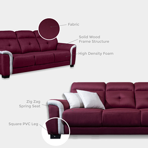 Ensemble de canapés sectionnels en tissu 1-2-3 places, mousse haute densité, design minimaliste, durable, écologique, pour hôtel et usage domestique - Product Image 5