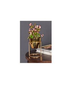 Luxury Finish Metal <b>Planter</b> With Stand Stylish Decorative Plant Container Perfect For Contemporary Interior Exterior Home Decor - Product Image 2
