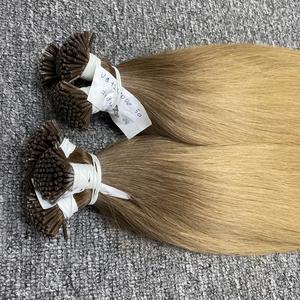 Vente en gros d'extensions de cheveux I-Tip 100% cheveux humains vierges Remy crépus droits à double tirage toutes les couleurs conviennent - Product Image 4