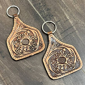 Dernière Tendance : Porte-clés Designer 2026 en Cuir de Vachette Gravé, Anneau en Cuir Véritable, Accessoire pour la Maison, le Bureau et les Cadeaux - Product Image 4