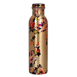 Household Dinner <b>Lunch</b> Decorative Copper Water Bottle <b>Set</b> Classic Design Eco-Friendly Large Capacity Portable Popular Flower - Product Image 4