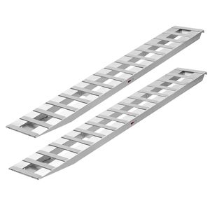 Set di 2 Rampe di Carico in Alluminio Resistente 94 X 15 Pollici, 16 Piastre Antiscivolo, Capacità Combinata 6000 Libbre - Product Image 1
