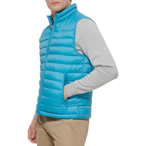 Chaleco Acolchado Azul Claro para Hombre, Chaleco Horizontal Acolchado, Chaqueta sin Mangas de Invierno, Chaleco Acolchado, Bodywarmer - Product Image 2