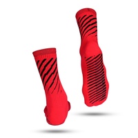 Chaussettes de sport athlétiques personnalisées pour hommes avec logo, motif lettres, anti-bactériennes et antidérapantes, pour le football et la course, disponibles en plusieurs couleurs