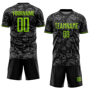 Conjunto de Camiseta de Fútbol Sublimada Personalizada, Diseño Geométrico Negro y Rosa, Absorbe la Humedad, Manga Corta, Unisex, Ropa Deportiva para Adultos - Product Image 1