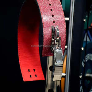 Cinturón de levantamiento de pesas de cuero con purpurina personalizado de 10 mm con hebilla de palanca, soporte de espalda resistente para levantamiento de potencia, protección profesional para hombres - Product Image 4