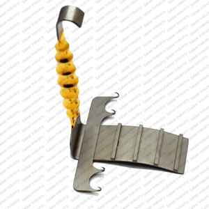 Retractor Abdominal Premium Saldanha Solz de 4 Puntas Afiladas, Longitud de la Hoja 16cm, 23.5cm con Fibra Óptica y Tubo de Succión - Product Image 1