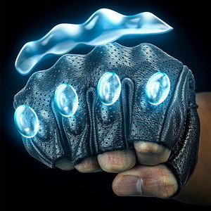 Gants de motocross rétro d'hiver en cuir véritable, gants anti-chocs pour hommes et femmes, fonction écran tactile - Product Image 4
