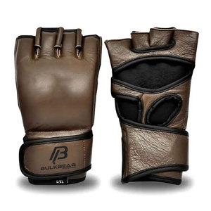 Gants de MMA en cuir avancés avec design à paume ouverte, antidérapants et imperméables pour un meilleur contrôle et une meilleure flexibilité pour l'entraînement aux arts martiaux - Product Image 1