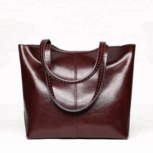 Casual Genuine Leather Tote Bag <b>Women</b> Large Capacity Shoulder Handbag Real Leather <b>Work</b> Purse Custom Logo - Product Image 3