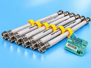 Manguera de Presión Flexible Reforzada KARYON de 9 mm y 218 PSI, Trenzada con Hilo de Poliéster y PVC, para Suministro de Agua en Baños y Plomería - Product Image 1