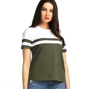 Camisetas de algodón 100% al por mayor para mujer, camisetas estampadas con logo personalizado, camisetas oversize para mujer - Product Image 1