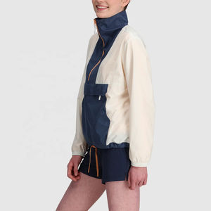 Conjunto de Pantalones Cortos Largos y Chaqueta Cortavientos de Nailon para Mujer, Venta al por Mayor, Tallas Grandes, Cierre Frontal con Cremallera, Cintura Elástica, Impermeable, para Invierno y Verano - Product Image 2