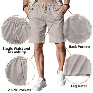 Pantalones Cortos Casuales de Felpa Francesa 100% Algodón para Hombre, Diseño de Moda, Logotipo Personalizado Bordado, Estilo Cargo - Product Image 4
