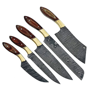 PRESTIGE BLADES Premium Handmade 67-Layer Damascus Steel Ambidextrous Chef <b>Knife</b> <b>Set</b> 5-Piece <b>Sharp</b> Customized Handle <b>Knife</b> <b>Set</b> - Product Image 2