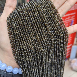 Perles en obsidienne dorée facettées en cristal naturel de 3 mm pour la fabrication de bijoux DIY - Product Image 6