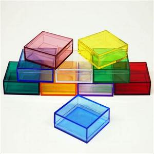 Caja de almacenamiento de acrílico vibrante Organizador versátil para suministros de artesanía, cosméticos y artículos para el hogar - Product Image 3
