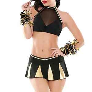 Uniforme de cheerleading personnalisé de haute qualité pour adultes Solid Traders, avec logo imprimé par transfert thermique sur le devant - Product Image 1