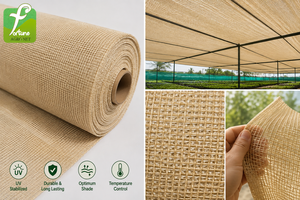 Camel Color beige shade net HDPE Shade Sail <b>Canopy</b> Waterproof <b>Sun</b> Shade for <b>Garden</b> Car Park Outdoor Farm Use - Product Image 4