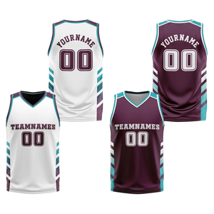 Ensemble de maillots de basketball personnalisés de haute qualité, respirants, en maille, avec broderie et sublimation, pour l'été - Product Image 6
