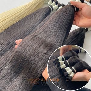 Black Bulk Human <b>Hair</b> Extensions Super Double Drawn Raw Unprocessed Full Cuticle Aligned Vietnamese <b>Hair</b> - Product Image 6