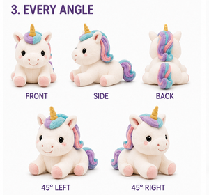 Peluche de Unicornio, Muñeco de Peluche Suave, Lindo y Kawaii, Juguete de Peluche de Animales para Niños, Regalo de Cumpleaños para Bebés, Decoración - Product Image 4