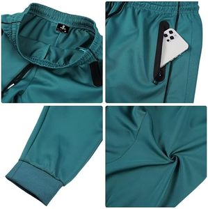 Men's Teal Hooded Tracksuit Full <b>Zip</b> <b>Jogger</b> Set Breathable Sporty Casual Wear Regular Fit Polyester Material Solid Color <b>Pockets</b> - Product Image 4