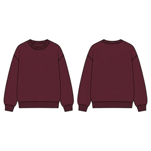 Sweat-shirt à col rond en molleton épais pour femme, mélange de coton, personnalisable - Product Image 2