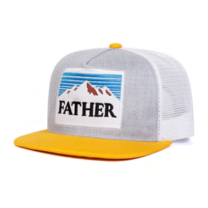 OEM personalizado 5 Panel bordado Logo parche camionero sombrero de alto perfil de malla trasera Unisex Snapback sombrero para deportes de uso diario de marca - Product Image 1