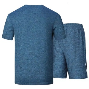 Conjunto Deportivo de Verano para Hombre AGNI INDUSTRY, Camiseta y Pantalones Cortos para Correr, Secado Rápido, Ligero, Transpirable, Tejido de Poliéster/Spandex - Product Image 2