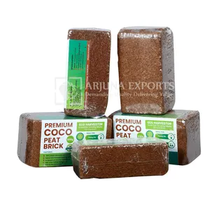 100% coklat gambut alami gambut-gambut serat kelapa gambut Coir kelapa Coco blok cocopat bata 650 Gram untuk Composting Toilet