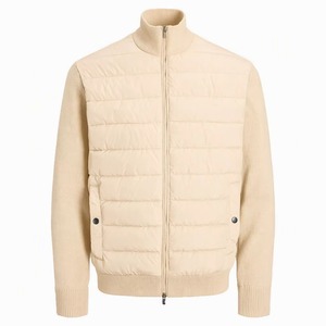 New Unisex <b>Fleece</b> <b>Jacket</b> Hooded Mandarin Collar Long Sleeve Zipper Solid Color Casual Polyester/Cotton Cotton <b>Lining</b> - Product Image 3