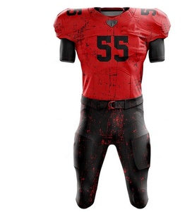 Maillot de football américain professionnel personnalisé, respirant, à manches courtes, impression par sublimation, ensemble uniforme d'équipe, été, grande taille - Product Image 5