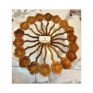 LOVELY WOODEN SPOON WITH ARTISTIC CREATIVE FLOWER BUTTERFLY SUN SHAPE MADE IN VIETNAM ACACIA WOODEN SPOON HOT SALE 2026 - Product Image 2