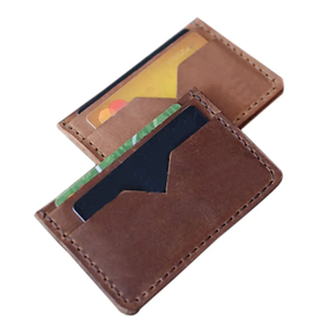 Custom Genuine Leather Men's <b>Wallet</b> <b>RFID</b> <b>Blocking</b> Short Lightweight High Quality Slim Crazy Horse Finish Card Polyester Daily - Product Image 1