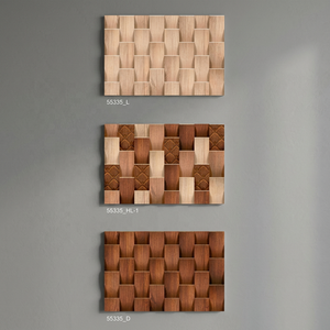 Carreaux muraux en céramique 3D modernes 300x450mm, autocollants décoratifs imperméables pour la maison, crédence avec texture brique, motif floral couleur claire - Product Image 3