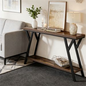 Consolle con ripiano portaoggetti per l'ingresso del divano o per l'uso in foyer - Product Image 2