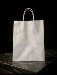 <b>White</b> <b>Paper</b> Gift Bag Twisted Handle Shopping Carrier Bag Custom Logo Packaging for Retail Boutique - Product Image 3