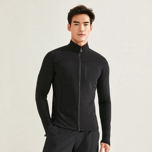 Veste de sport athlétique ajustée pour homme, col montant, 100 % polyester, idéale pour le jogging, la course et le yoga - Product Image 5