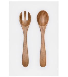 Natural Wooden <b>Salad</b> <b>Tools</b> Server Set Long Handle American Style Eco-Friendly Dishwasher Safe Manual Multifunction <b>Salad</b> Serving - Product Image 1