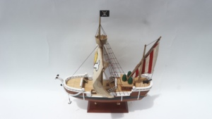 Modelo de Velero de Madera Hecho a Mano Going Merry, Decoración Antigua con Temática Oceánica, Pieza de Arte Coleccionable para Mesa - Product Image 1